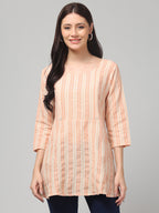 Peach Stylish Maternity Feeding Top For Women