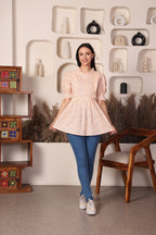 Lemon Cotton Maternity Feeding Top For Women