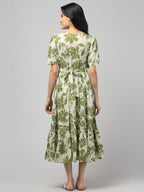 Olive Maternity Feeding Dress For Women