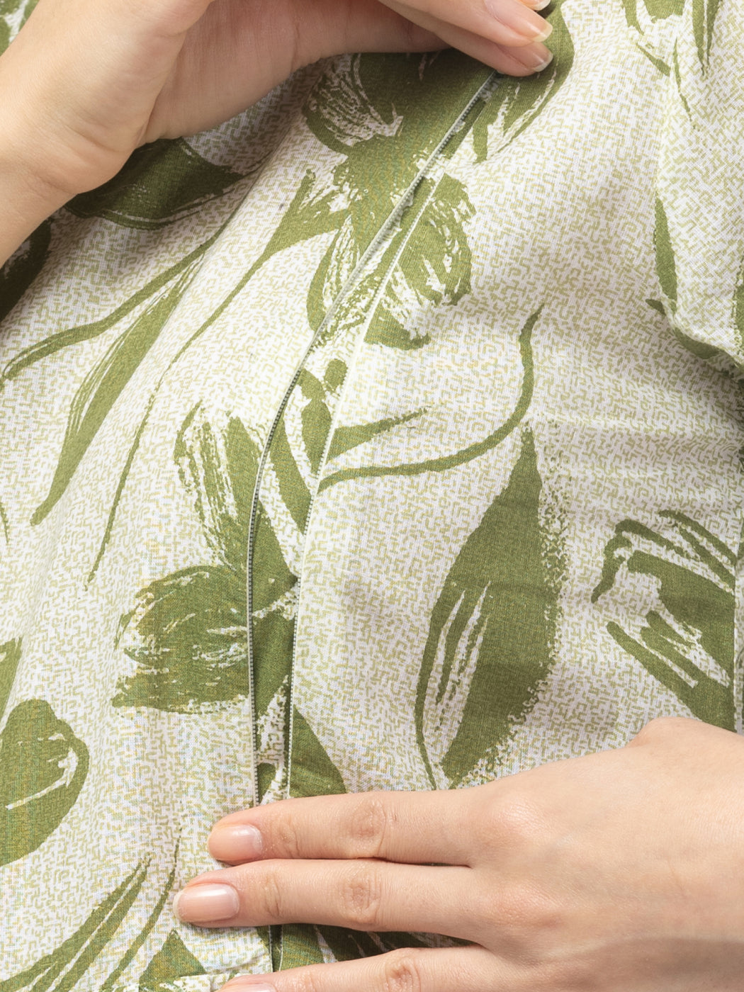 Olive Maternity Feeding Dress For Women