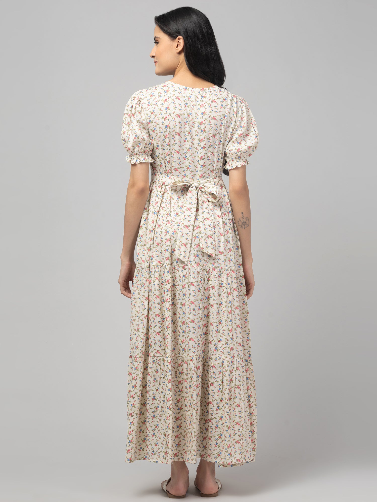 Ditsy Maternity Feeding Dress For Women