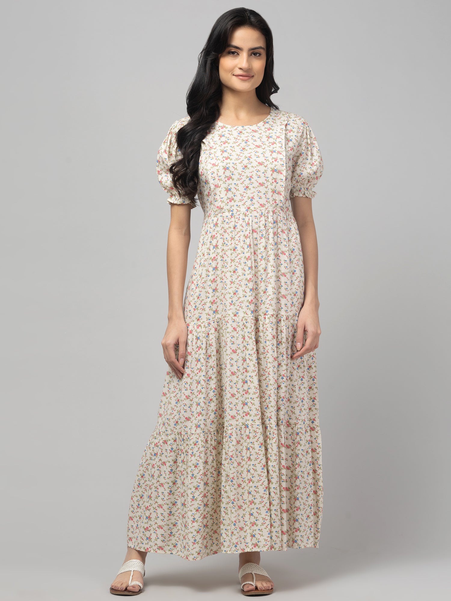 Ditsy Maternity Feeding Dress For Women