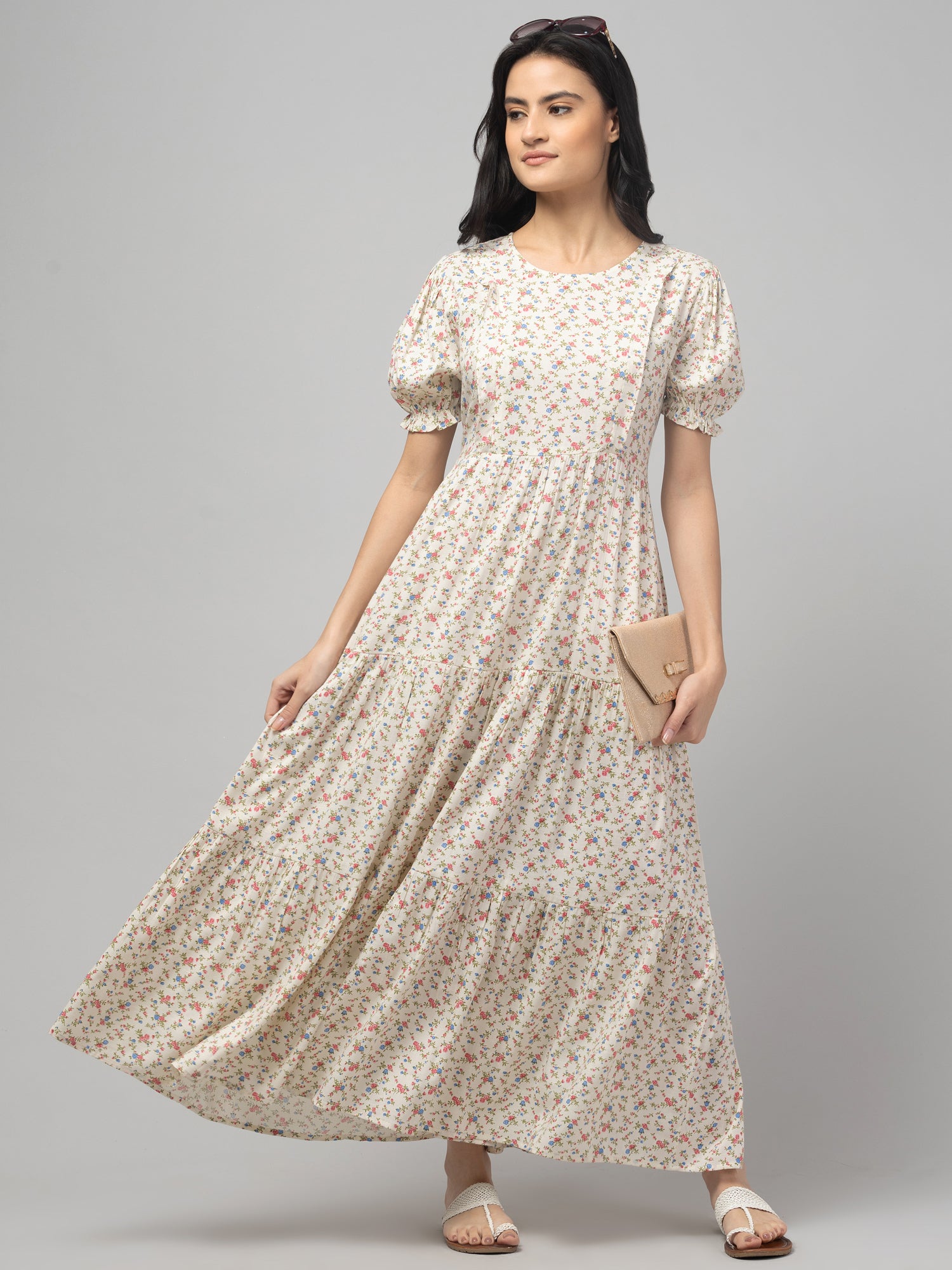 Ditsy Maternity Feeding Dress For Women