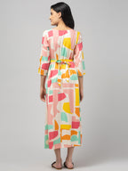 Pink Maternity Feeding Dress For Women