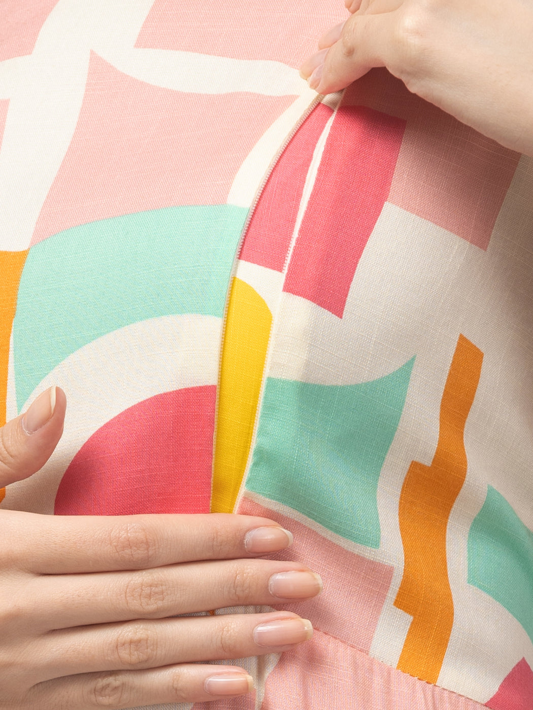 Pink Maternity Feeding Dress For Women