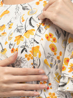 Cream Maternity Feeding Dress For Women