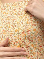 Lemon Maternity Feeding Dress For Women