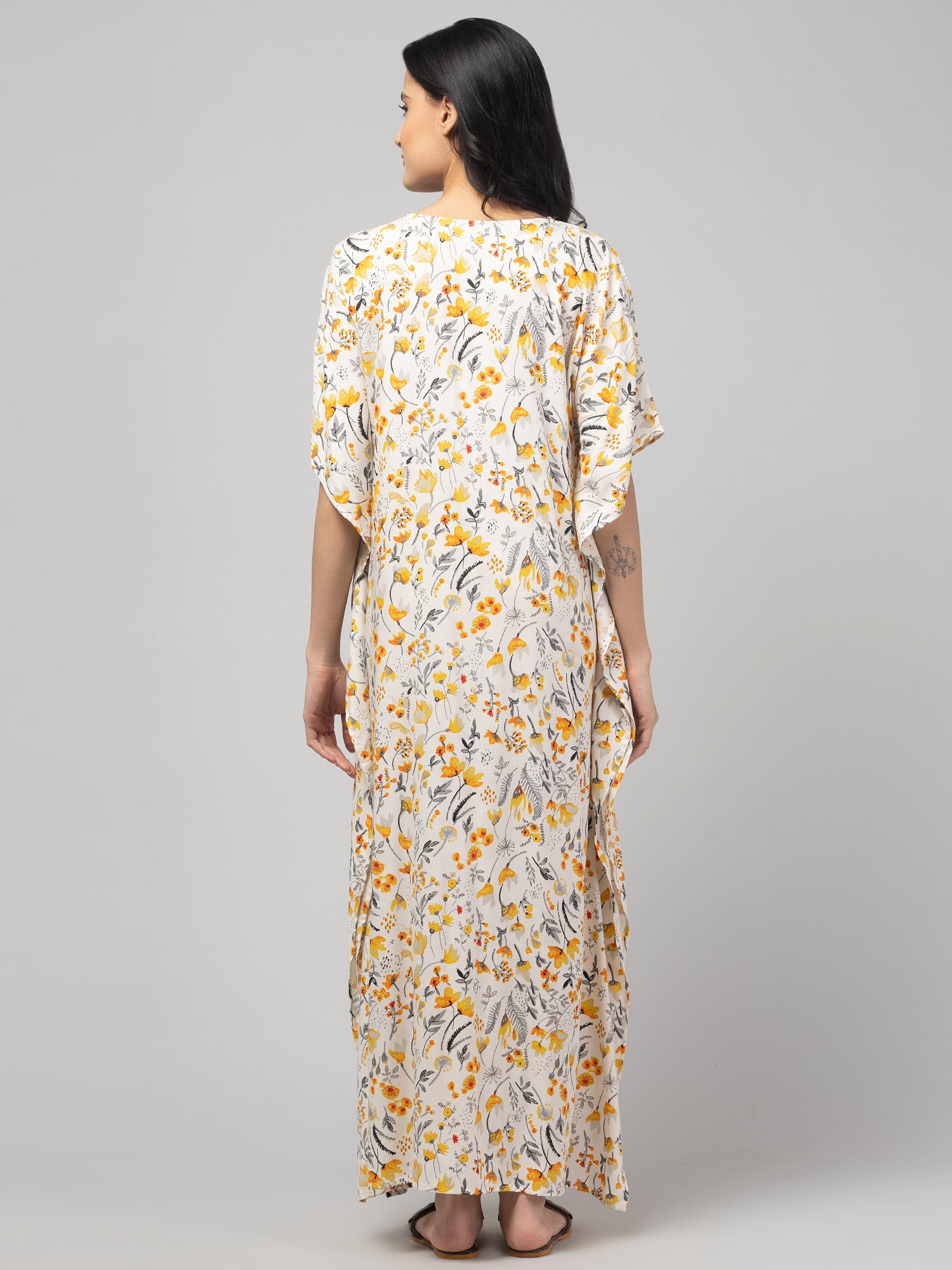 Cream Maternity Feeding Dress For Women