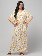 Cream Maternity Feeding Dress For Women