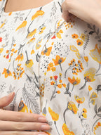 Cream Maternity Feeding Dress For Women