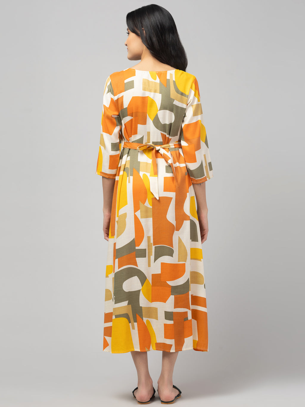Olive Maternity Feeding Dress For Women