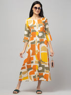 Olive Maternity Feeding Dress For Women