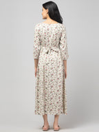 Grey Maternity Feeding Dress For Women