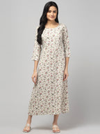 Grey Maternity Feeding Dress For Women