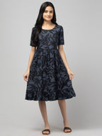 Grey Maternity Feeding Dress For Women