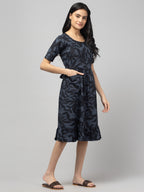 Grey Maternity Feeding Dress For Women