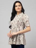 Grey Stylish Maternity Feeding Top For Women