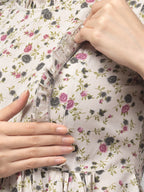 Grey Stylish Maternity Feeding Top For Women
