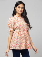 Peach Stylish Maternity Feeding Top For Women