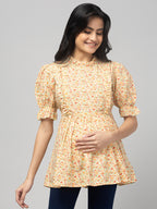 Lemon Stylish Maternity Feeding Top For Women