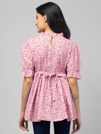 Pink Stylish Maternity Feeding Top For Women