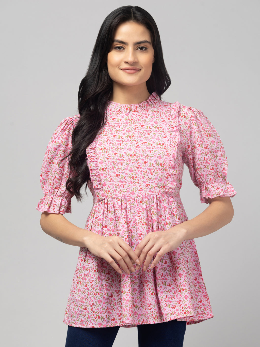 Pink Stylish Maternity Feeding Top For Women