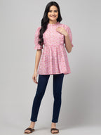 Pink Stylish Maternity Feeding Top For Women