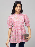 Pink Stylish Maternity Feeding Top For Women