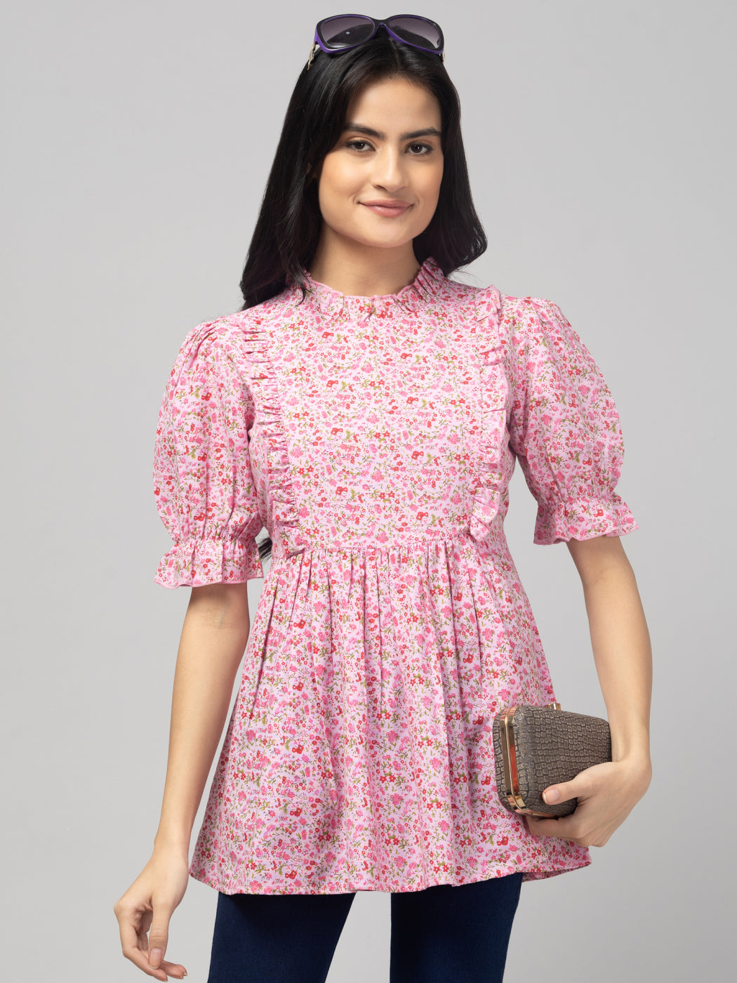 Pink Stylish Maternity Feeding Top For Women