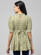 Green Stylish Maternity Feeding Top For Women