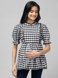 Black Stylish Maternity Feeding Top For Women