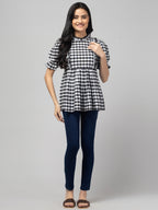 Black Stylish Maternity Feeding Top For Women
