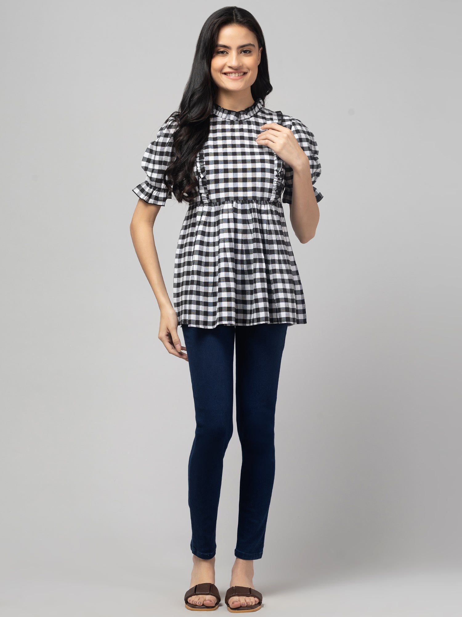 Black Stylish Maternity Feeding Top For Women