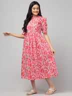 Pink Maternity Feeding Dress For Women