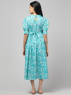 Green Maternity Feeding Dress For Women
