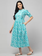 Green Maternity Feeding Dress For Women