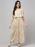 Cream Zipless Maternity Feeding Dress