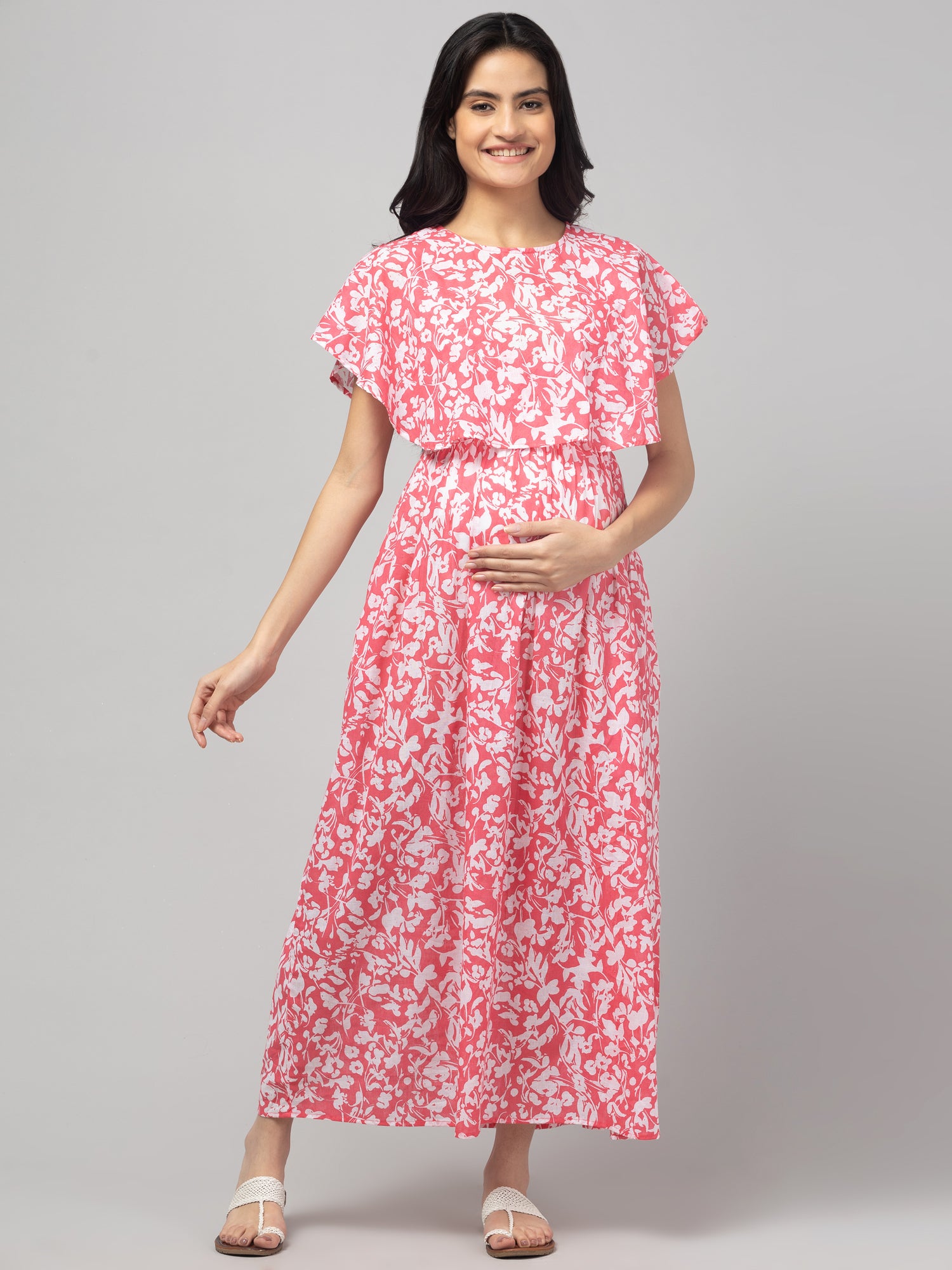 Rose Zipless Maternity Feeding Dress