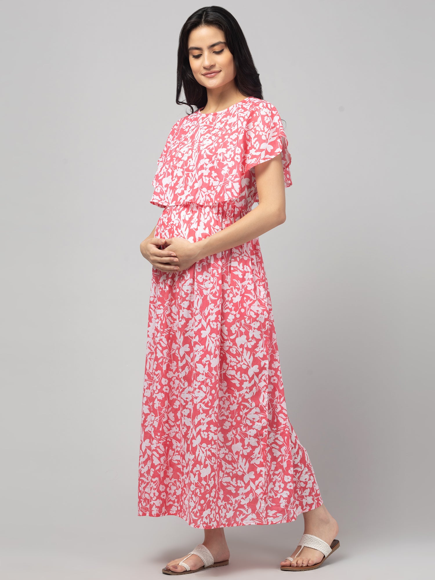 Rose Zipless Maternity Feeding Dress