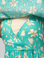 Green Zipless Maternity Feeding Dress