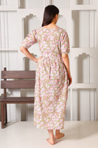 Olive Meadow Bloom Maternity Feeding Dress For Women