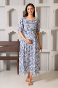 Grey Meadow Bloom Maternity Feeding Dress For Women
