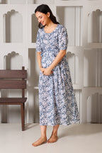 Grey Meadow Bloom Maternity Feeding Dress For Women