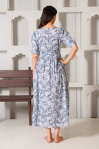 Grey Meadow Bloom Maternity Feeding Dress For Women