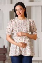 Ditsy Maternity Feeding Top For Women