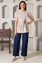 Ditsy Maternity Feeding Top For Women