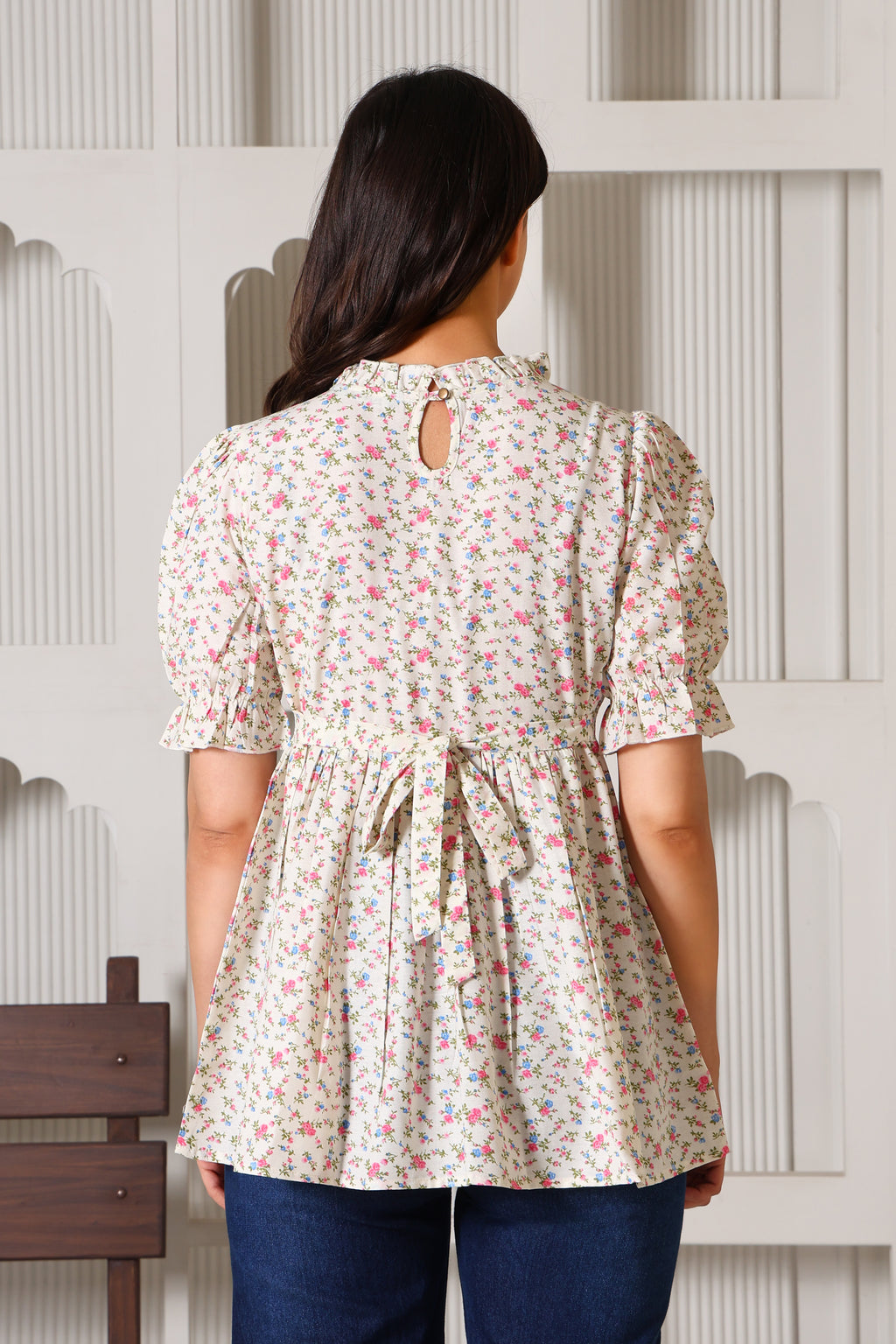 Ditsy Maternity Feeding Top For Women