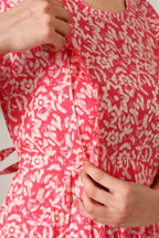 Pink Maternity Feeding Dress For Women