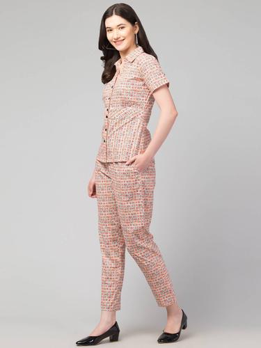 Cotton Co-Ord Set For Women. (Beige)