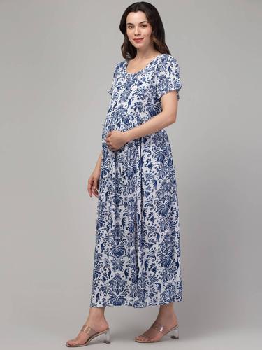 Maternity Feeding Dress With Zipper For Women.